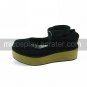 Handmade Black PU Leather Platform Gothic Lolita Shoes