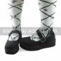 Handmade Black Suede Upper PU Leather 6cm Wedge School Lolita Shoes