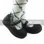 Handmade Black Suede Upper PU Leather 6cm Wedge School Lolita Shoes