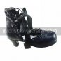 Handmade Blue PU Leather 6.3cm High Heel Gothic Lolita Shoes with Ribbon