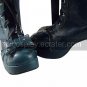Handmade Blue PU Leather 7.5cm High Heel Classic Lolita Boots