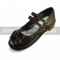 Handmade Brown PU Leather 3cm Flat Country Lolita Shoes with Bow