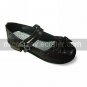 Handmade Brown PU Leather 3cm Flat Country Lolita Shoes with Bow