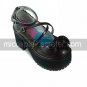Handmade Brown PU Leather 8cm Platform Gothic Lolita Shoes with Bow