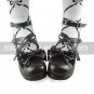 Handmade Chocolate PU Leather 4.5cm High Heel Sweet Lolita Shoes with Bow