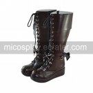 Handmade Coffee PU Leather 5cm Platform Classic Lolita Boots
