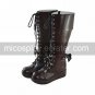 Handmade Coffee PU Leather 5cm Platform Classic Lolita Boots