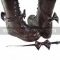 Handmade Coffee PU Leather 5cm Platform Classic Lolita Boots