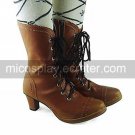 Handmade Coffee PU Leather 6.3cm High Heel Classic Lolita Shoes