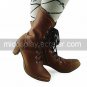 Handmade Coffee PU Leather 6.3cm High Heel Classic Lolita Shoes