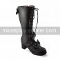 Handmade Coffee PU Leather 6.3cm High Heel Country Lolita Boots