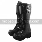 Handmade Coffee PU Leather 6.5cm Platform Punk Lolita Boots