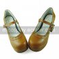 Handmade Coffee PU Leather 7.5cm High Heel Classic Lolita Shoes
