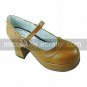 Handmade Coffee PU Leather 7.5cm High Heel Classic Lolita Shoes