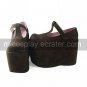 Handmade Coffee PU Leather 12cm Platform Classic Lolita Shoes