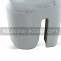 Handmade Cool White PU Leather 25cm Platform Punk Lolita Boots