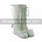 Handmade Cute White PU Leather 5cm Wedge Sweet Lolita Boots