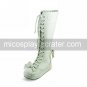 Handmade Cute White PU Leather 5cm Wedge Sweet Lolita Boots