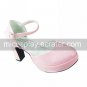 Handmade Elegant Pink PU Leather 8.7cm High Heel Classic Lolita Shoes