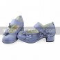 Handmade Elegant Purple PU Leather 4.5cm High Heel Sweet Lolita Shoes