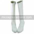 Handmade Elegant White PU Leather 6.3cm High Heel Classic Lolita Boots