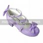 Handmade Gloss Purple PU Leather 4.5cm High Heel Country Lolita Shoes