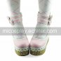 Handmade Little Princess White and Pink PU Leather 9cm Wedge Sweet Lolita Shoes