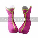 Handmade Pink and Yellow PU Leather 6cm Wedge Sweet Lolita Boots