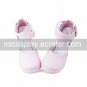 Handmade Pink PU Leather 4.5cm High Heel Sweet Lolita Shoes with Handmade Double Belts