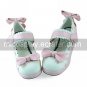 Handmade Pink PU Leather 5cm Wedge Sweet Lolita Shoes with Bow