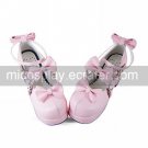Handmade Pink PU Leather 7.5cm High Heel Punk Lolita Shoes