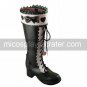 Handmade PU Leather 4.5cm High Heel Princess Lolita Boots