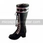 Handmade PU Leather 4.5cm High Heel Princess Lolita Boots