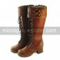 Handmade PU Leather 4.5cm High Heel Sweet Lolita Boots