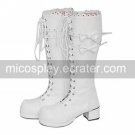 Handmade PU Leather 4cm High Heel Punk Lolita Boots