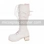 Handmade PU Leather 4cm High Heel Punk Lolita Boots