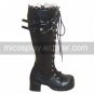 Handmade PU Leather 4cm High Heel Punk Lolita Boots
