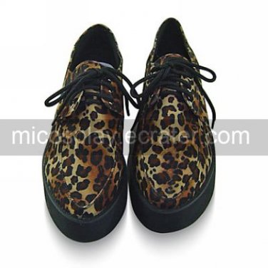 Handmade PU Leather 5cm Wedge Punk Lolita Shoes