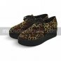 Handmade PU Leather 5cm Wedge Punk Lolita Shoes