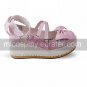 Handmade PU Leather 5cm Wedge Sweet Lolita Shoes with Bow1