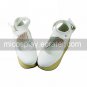 Handmade PU Leather 7cm Wedge Pure Color Sweet Lolita Shoes
