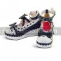 Handmade PU Leather 7cm Wedge Shiro&Kuro Lolita with Bow