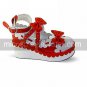 Handmade PU Leather 7cm Wedge Shiro&Kuro Lolita with Bow