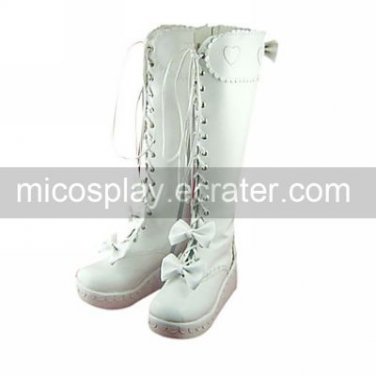 Handmade PU Leather 7cm Wedge Sweet Lolita Boots