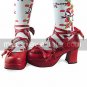 Handmade Pure Color PU Leather 7.5cm High Heel Sweet Lolita Shoes