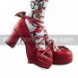 Handmade Pure Color PU Leather 7.5cm High Heel Sweet Lolita Shoes