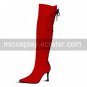 Handmade Pure Color PU Leather 10cm High Heel Sweet Lolita Boots