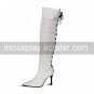 Handmade Pure Color PU Leather 10cm High Heel Sweet Lolita Boots