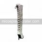 Handmade Pure Color PU Leather 10cm High Heel Sweet Lolita Boots