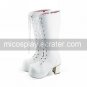 Handmade Pure White PU Leather 7.5cm High Heel Country Lolita Boots